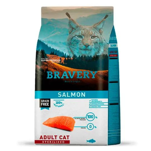 Bravery Adult Cat Sterilized Salmon 7Kg