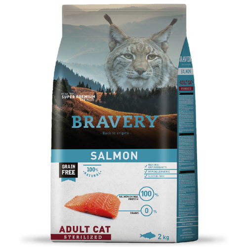 Bravery Adult Cat Sterilized Salmon 2Kg
